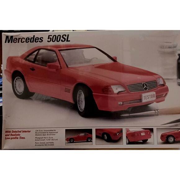 Tamiya 1:24 Mercedes Benz 500SL Kit Review - YouTube Testors Vintage Mercedes 500SL 1/24 Scale Model Kit 368 Sealed NIB